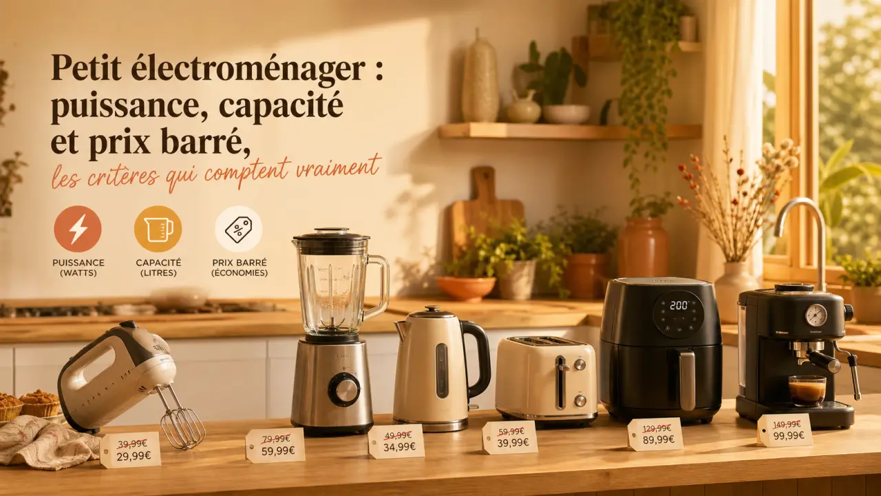 Petit électroménager : puissance, capacité et prix barré, les critères qui comptent vraiment