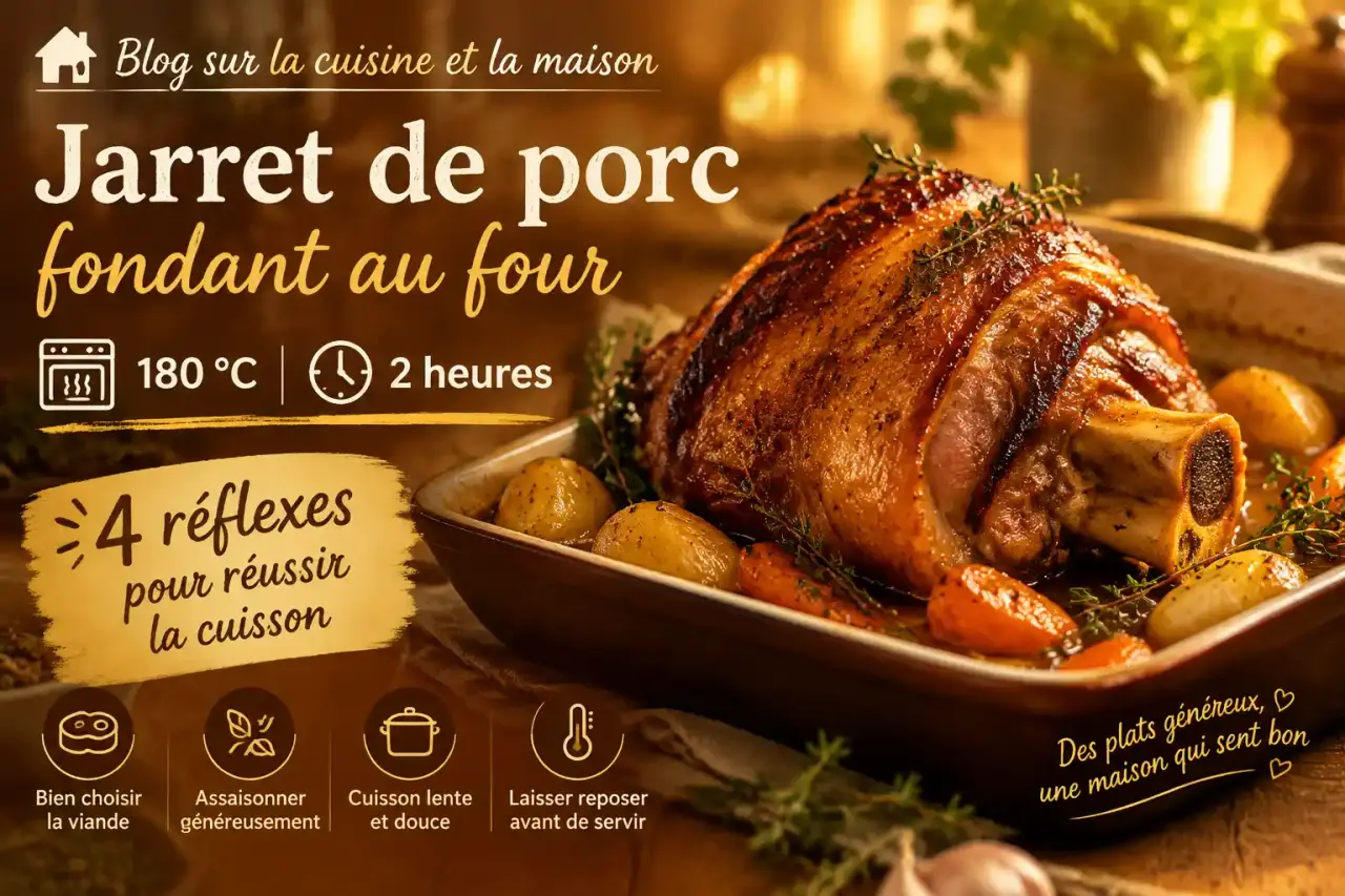 Jarret de porc fondant au four : 180 °C, 2 heures et 4 réflexes pour réussir la cuisson