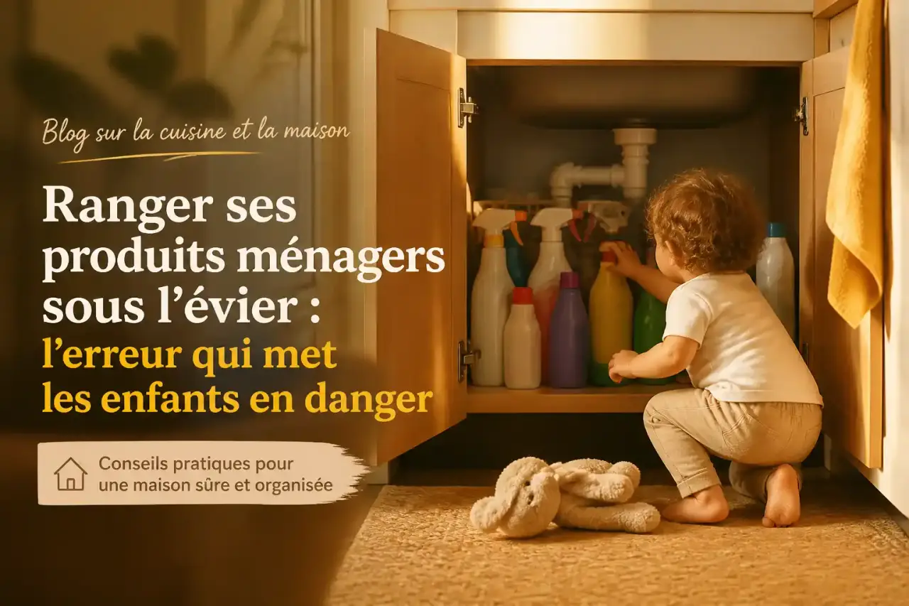 Ranger ses produits ménagers sous l'évier : l'erreur qui met les enfants en danger
