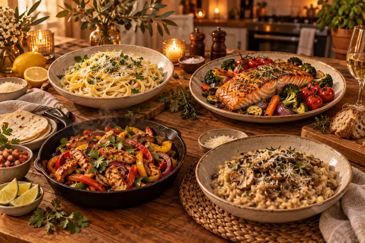 4 recettes gourmandes et faciles pour un dîner prêt en moins de 45 minutes