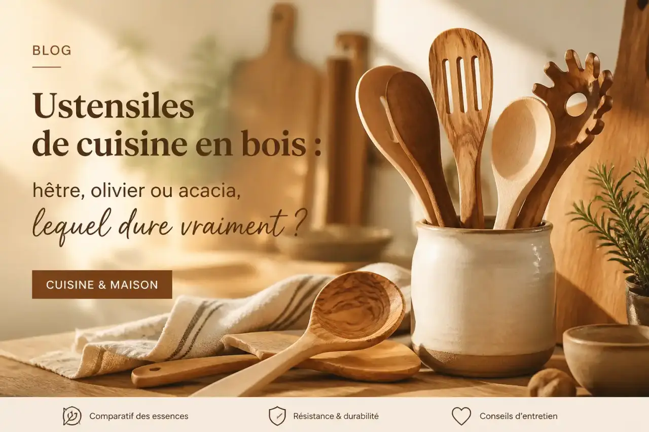 Ustensiles de cuisine en bois : hêtre, olivier ou acacia, lequel dure vraiment ?