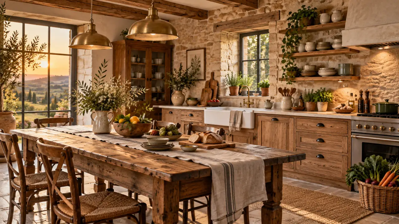 Cuisine maison de campagne : 7 codes pour marier authenticité rustique et confort moderne