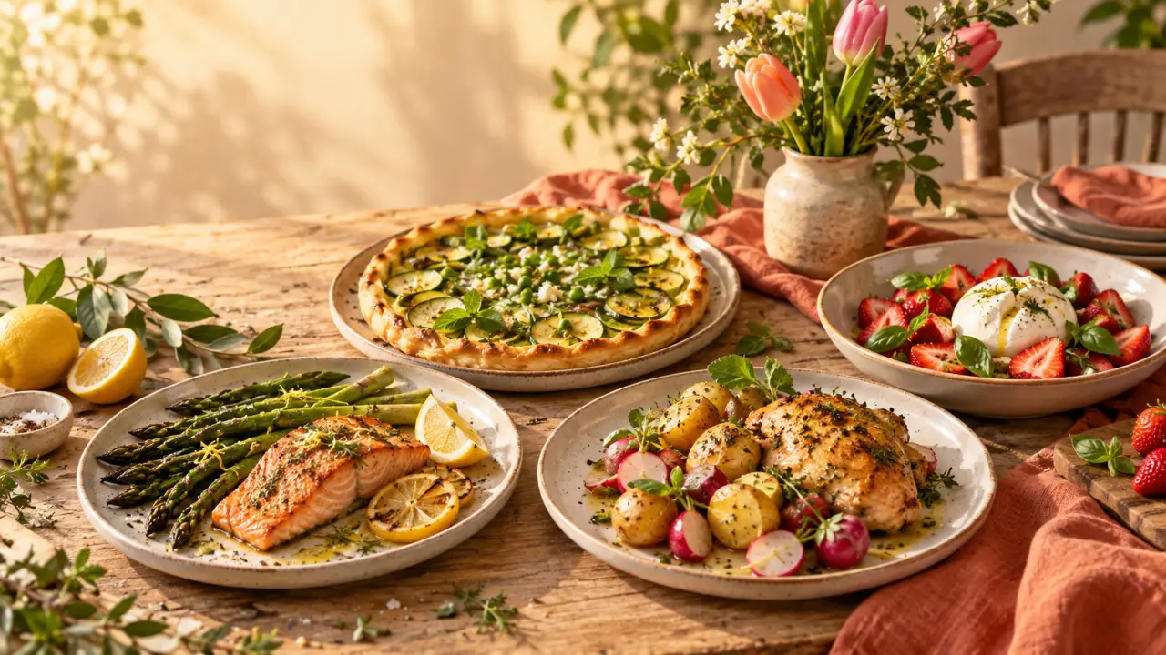 Idées repas avril : 4 menus printaniers simples à préparer