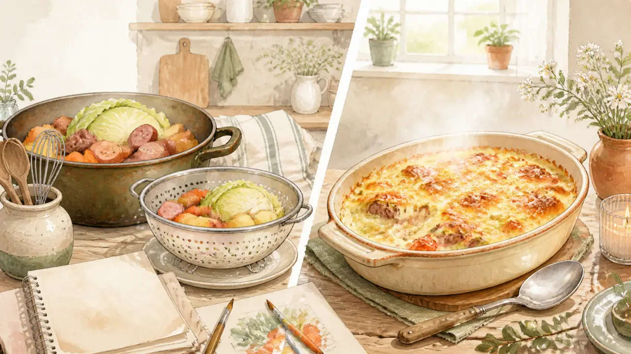 Gratin du soir préparé à partir de restes de potée