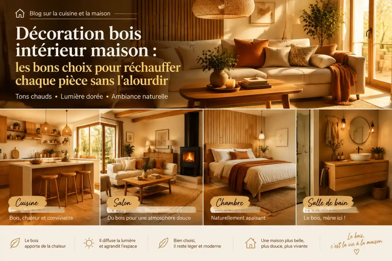 Décoration bois intérieur maison : les bons choix pour réchauffer chaque pièce sans l’alourdir